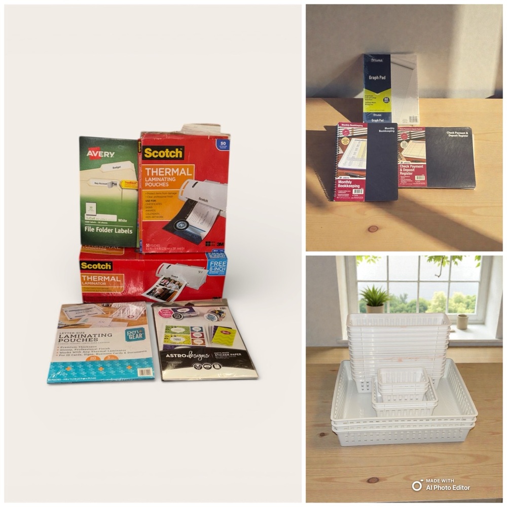 White Storage Basket Set